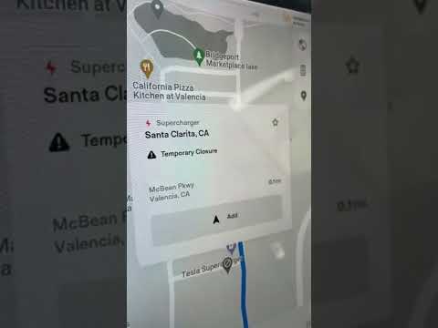 What does Temporary Closure mean at a Tesla Supercharger?