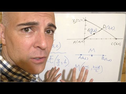 Ejercicio en el que hay que saber HALLAR EL PUNTO MEDIO DE UN SEGMENTO
