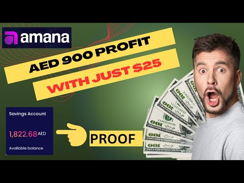 How i make AED 900 with AED 95 investment with amana app