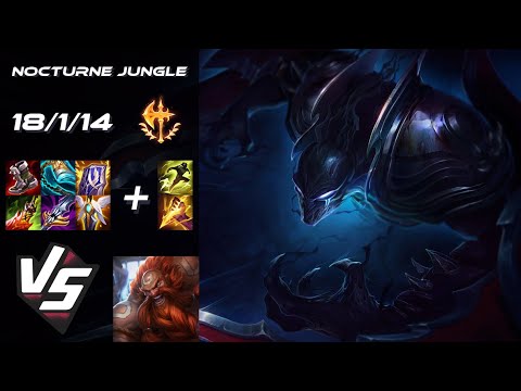 JUNGLE Nocturne vs Gragas - EU Grandmaster Patch 25.S2.3