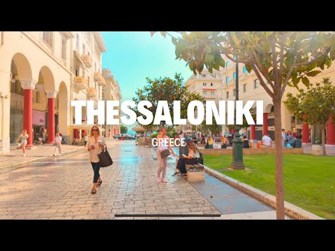 Thessaloniki, Greece, Tourist Tour Around the City | White Tower, Aristotelous Square 4K HDR