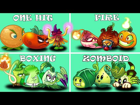 Team One Hit Vs Team Boxing Vs Team Fire Vs Team Zomboid - Who Will Win? - PvZ 2 Team Plant