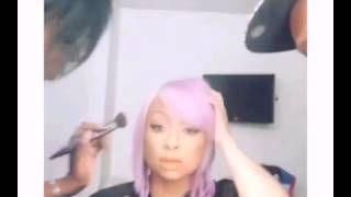 Raven-Symoné getting makeup done to cute