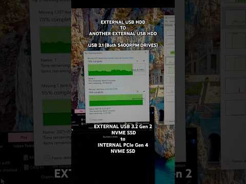 USB 3.1 HDD vs. USB 3.2 Gen 2 NVME SSD #shorts #pc #Speicher #Datenübertragung #Geschwindigkeitst...