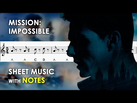 Mission: Impossible Theme | Sheet Music with Notes for Recorder, Flute, Violin Tutorial