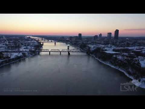 02-16-2021 Little Rock, AR - Frozen, Snowy Sunrise - Roads Iced Over