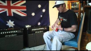 George Evans Amp with Stratocaster - Blues Groove with solo