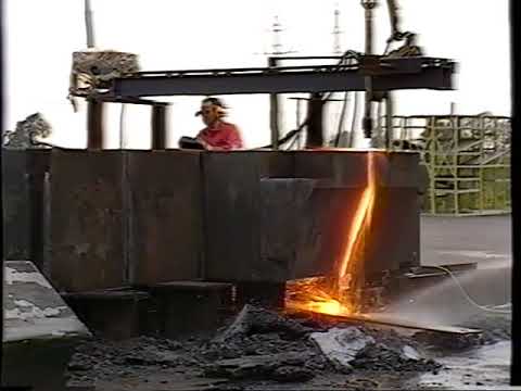 AGA Historical Archives  Grovskärning 1000 mm stålgjutgods   Swedish