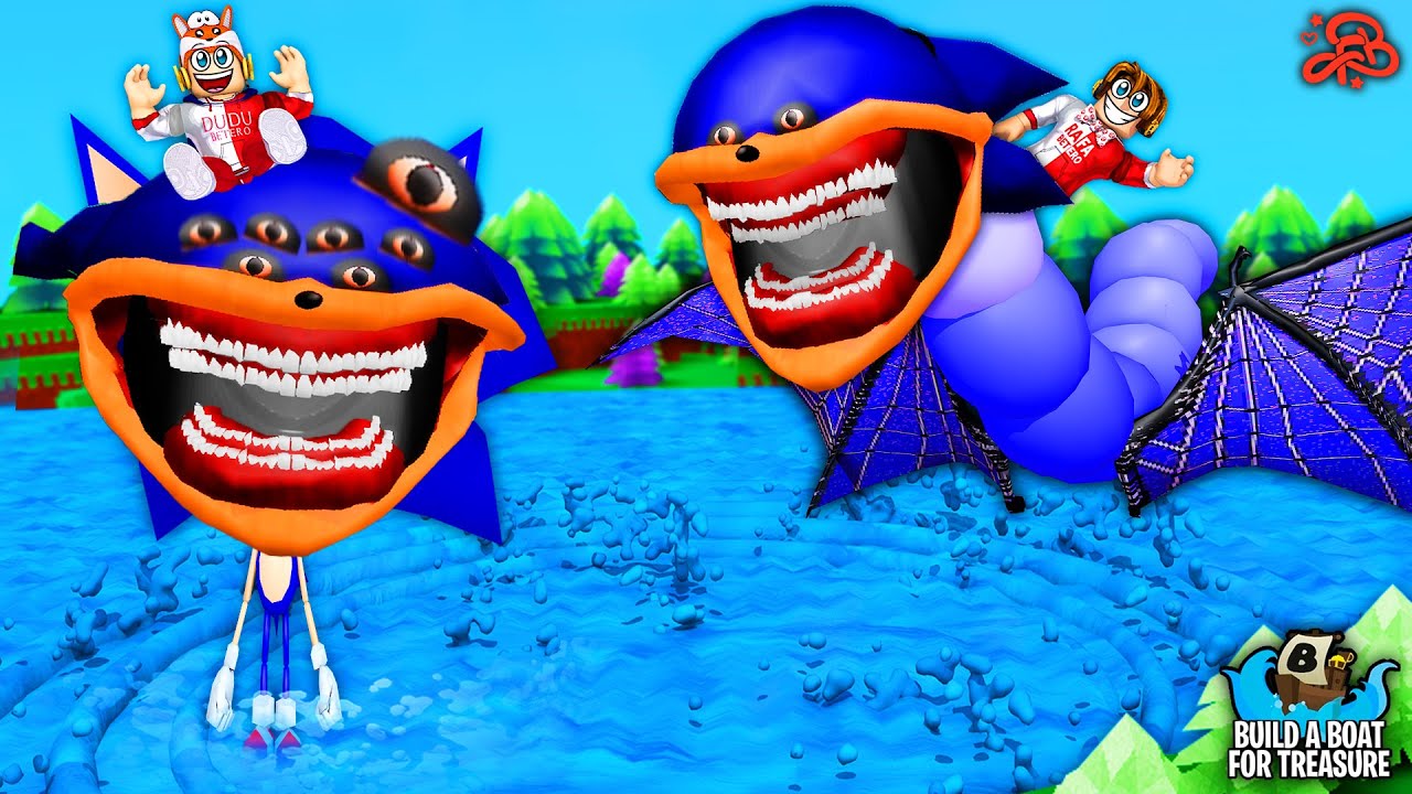 A Construção mais Assustadora de SHIN SONIC Vence! Build a Boat Roblox