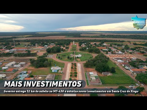 Governo entrega 32 km de asfalto na MT-430 e autoriza novos investimentos em Santa Cruz do Xingu