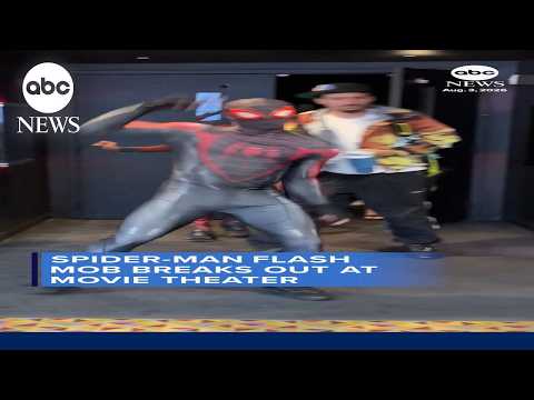 Spider-Man flash mob breaks out in New York