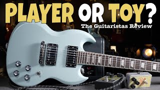 Video thumbnail for Epiphone PowerPlayer SG - First Forever Guitar or Expensive Toy? by The Guitaristas