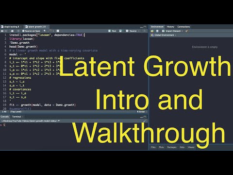 Latent Growth Model using R (Introduction and Walkthrough)