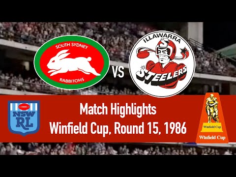 South Sydney Rabbitohs vs Illawarra Steelers | 1986, Round 15 | HIGHLIGHTS