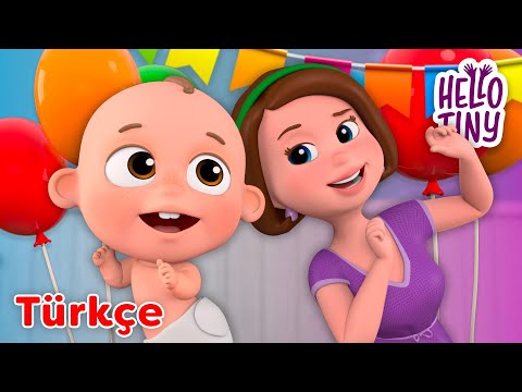 🎊 Çocuk partisi! 🎵 Bebekler için şarkı koleksiyonu 👶 Hello Tiny Türkçe Video