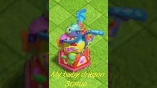 baby dragon statue #clash of #clans