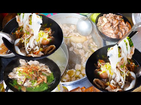 Over 300 bowls of noodle soup and pork rice porridge sold out each day, amazing noodle shop