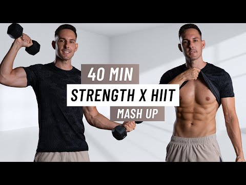 40 Min Full Body Dumbbell Workout & Cardio HIIT (Strength + Conditioning)