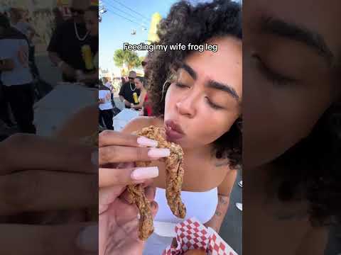 Feeding my wife frog leg