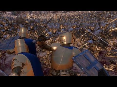 UEBS - 150 Golden Knights Vs. 20000 Skeleton Warriors (4K)