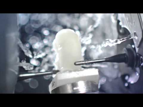 Milling a Crown in Slow Motion Digital Dentistry CEREC MC XL