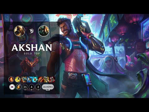 Akshan Top vs Gangplank - KR Grandmaster Patch 12.11