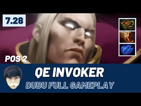「7.28 OP Hero」Pos 2 QE Invoker w/ Necronomicon + Aghanim’s Shard | DuBu Full Gameplay | Dota2