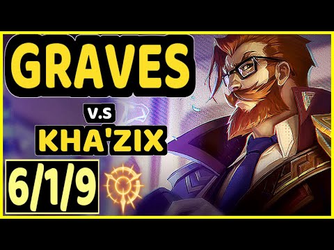 KREOX (GRAVES) vs KHA'ZIX - 6/1/9 KDA JUNGLE GAMEPLAY - EUW Ranked GRANDMASTER