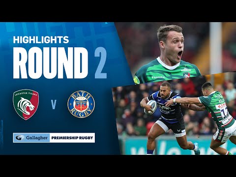 Leicester v Bath - HIGHLIGHTS | A Late Try Falls Short | Gallagher Premiership 2024/25