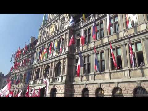 Kampioenenviering Antwerp op de Grote Markt