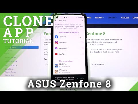 How to Use App Cloner in ASUS Zenfone 8 - Clone Applications