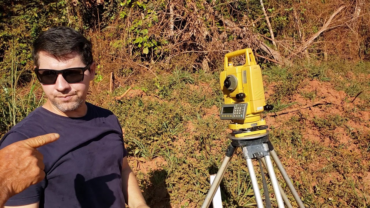 Levantamento topográfico com estação total topcon