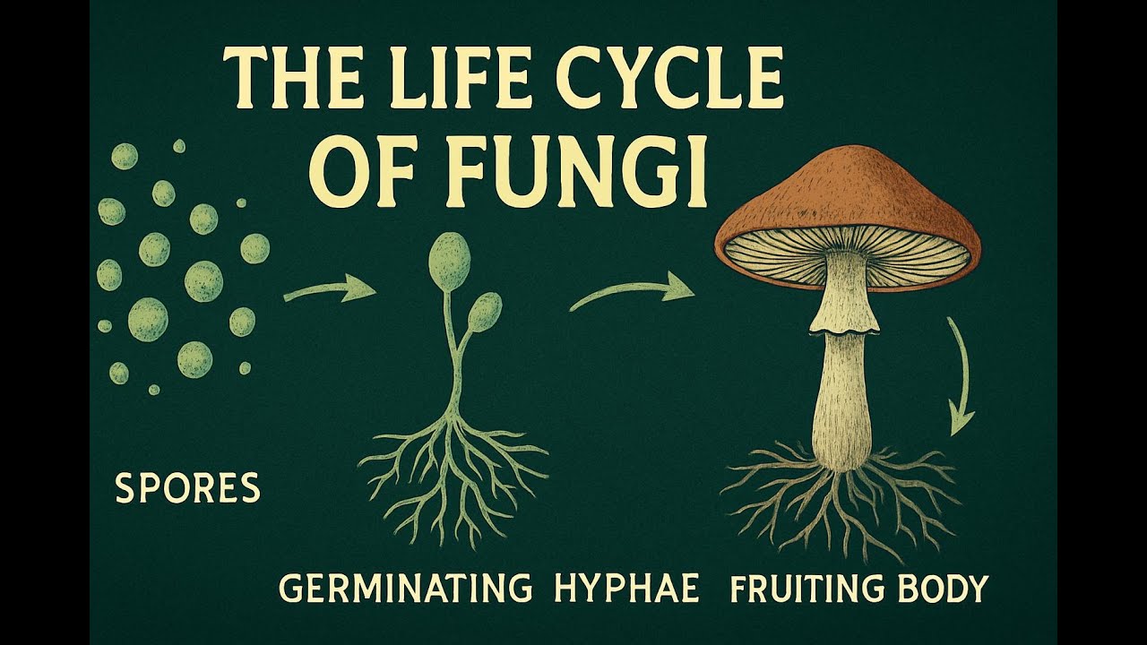 The Fascinating Life Cycle of Fungi 🌿  From Spores to Mushrooms