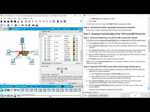 9.3.1.2 Packet Tracer Simulation - Exploration of TCP and UDP Communication #ProdiTIUMB
