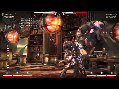 MKX Predator (Warrior) - 50% 1bar corner combo