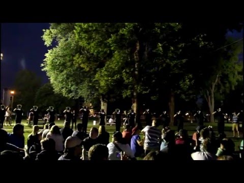 Blue Devils hornline - 2015 DCI finals lot