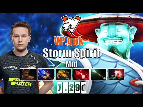 Storm Spirit Mid | VP.gpk~ | NOBODY CAN CATCH THIS STORM | 7.29d Gameplay Highlights