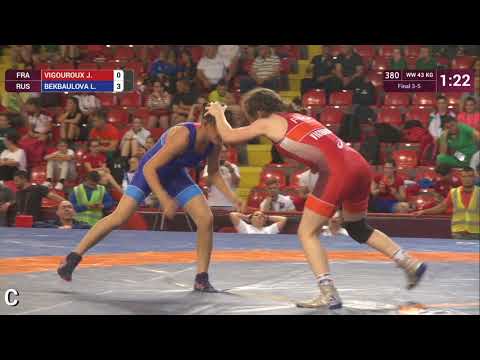BRONZE WW - 43 kg: J. VIGOUROUX (FRA) v. L. BEKBAULOVA (RUS)