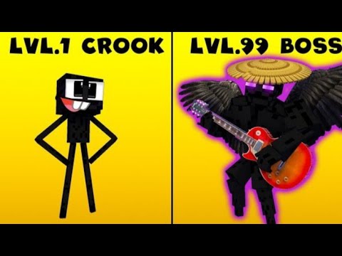 LVL 1 CROOK VS LVL 99 BOSS MONSTER SCHOOL MINECRAFT ANIMATION