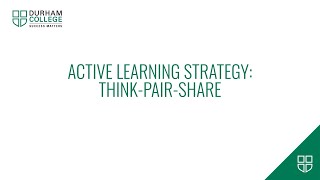 Active Learning Strategy: Think-Pair-Share