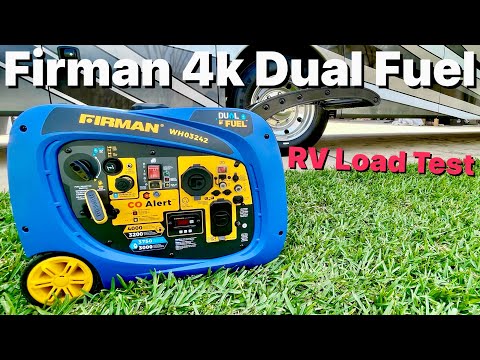 Firman 4000W Peak Dual Fuel Inverter Generator RV Load TEST