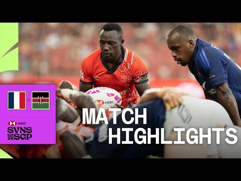 Kenya RACE to the Semi-FInals 🤩 | France v Kenya | HSBC SVNS Singapore 2025 | Men's Match Highlights