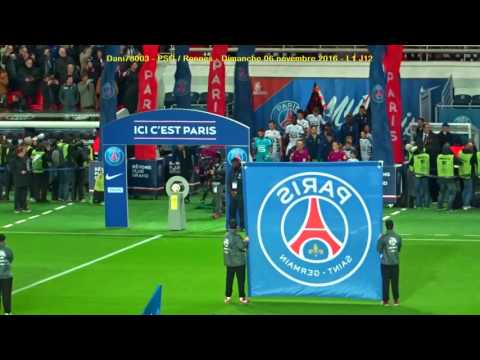 PSG / Rennes 06.11.2016 : 4-0 (L1 J12) 5/6 : Entrée des 2 équipes