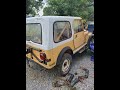 Barn Find Original 1982 Jeep CJ7 With Steel Rims Part 1
