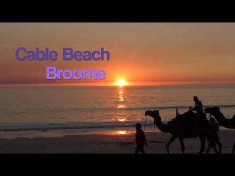 Cable Beach with the Breathtaking Sunset, A Must Visit at Broome, Kimberley (4K)