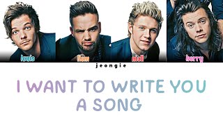 One Direction - I Want To Write You a Song (Color Coded - Lyric)