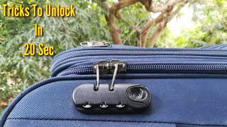 How to unlock forgotten password of combination lock of travel bag suitcase/Tamil/ Ur tech time.