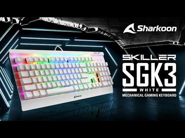 Bàn phím Sharkoon SGK3 White Kailh Red (US-layout)