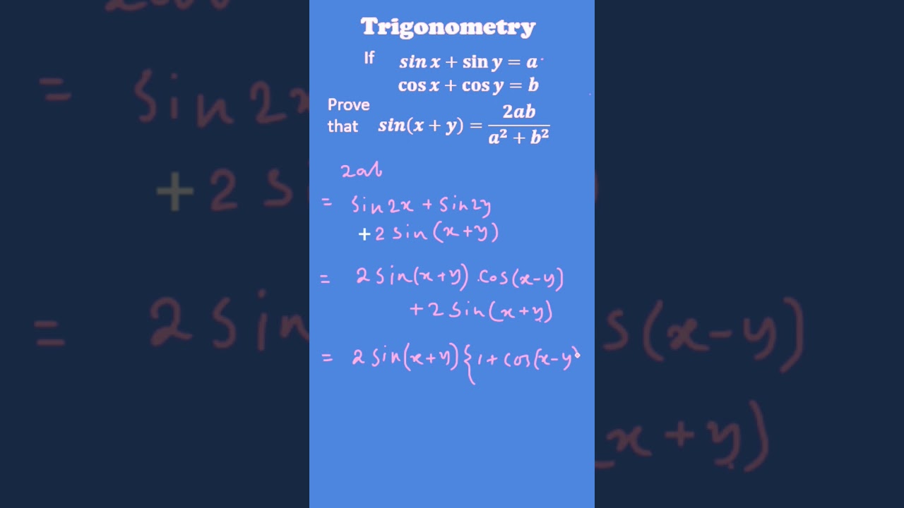 A Trigonometric problem of 10th standard is discussed #maths #trigonometry #trigonomerric