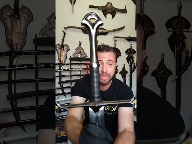 Vídeo relacionado con Funidelia | Espada de Aragorn - El Señor de los Anillos para hombre El Señor de los Anillos, Películas & Series, Caballero - Accesorios para adultos, accesorio para disfraz - Dorado